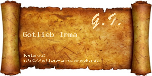 Gotlieb Irma névjegykártya